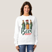 Lustige Weihnachtsbier-Saison Sweatshirt (Vorne ganz)