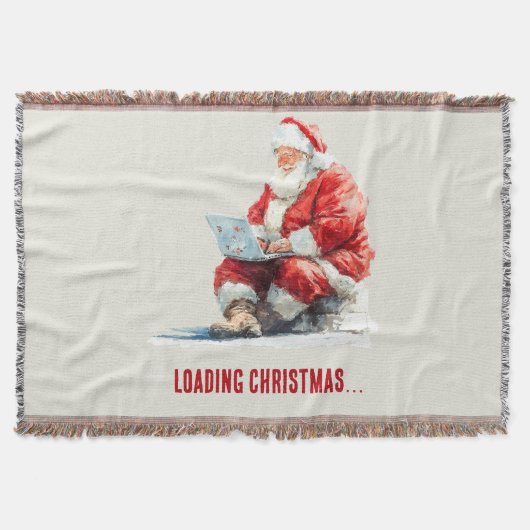 Lustige Weihnachtsdesign mit Santa Decke (Vorderseite)