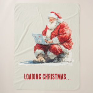 Lustige Weihnachtsdesign mit Santa Sherpadecke