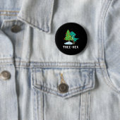 Lustige Weihnachtsdinos Weihnachtsbaum Rex Cute Button (Beispiel)