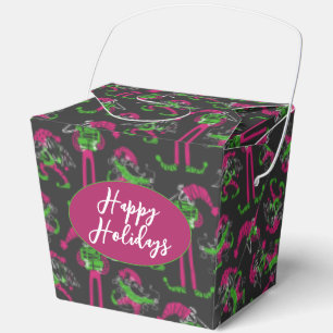 Lustige Weihnachtselfen-Gnom-Favor-Boxen Geschenkschachtel