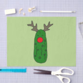 Lustige Weihnachtsessiggurken-Ren-Kunst Seidenpapier (Handwerk)