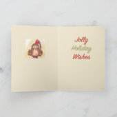 Lustige Weihnachtseule Feiertagskarte (Innenseite)