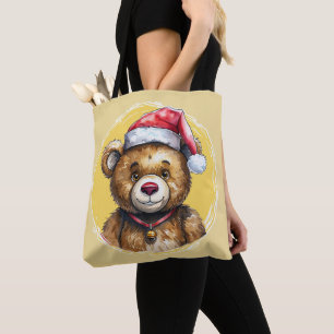 Lustige Weihnachtsfavoriten mit Tieren - Teddybär Tasche