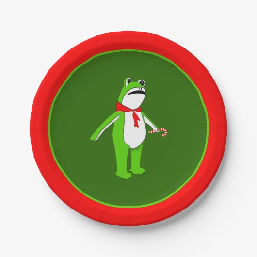 Lustige Weihnachtsfeier Pappteller (Vorderseite)