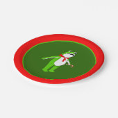 Lustige Weihnachtsfeier Pappteller (Schrägansicht)