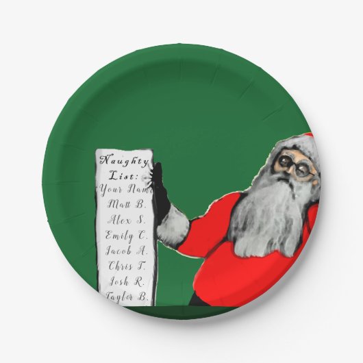 Lustige Weihnachtsfeier Pappteller (Vorderseite)