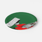 Lustige Weihnachtsfeier Pappteller (Schrägansicht)