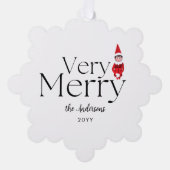 lustige Weihnachtsfeiertage mit Familie Ornament Karte (Vorderseite)