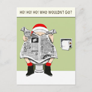 Lustige Weihnachtsferien Cartoon Feiertagspostkarte