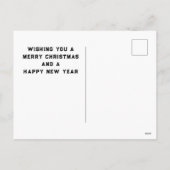 Lustige Weihnachtsferienkarten Feiertagspostkarte (Rückseite)