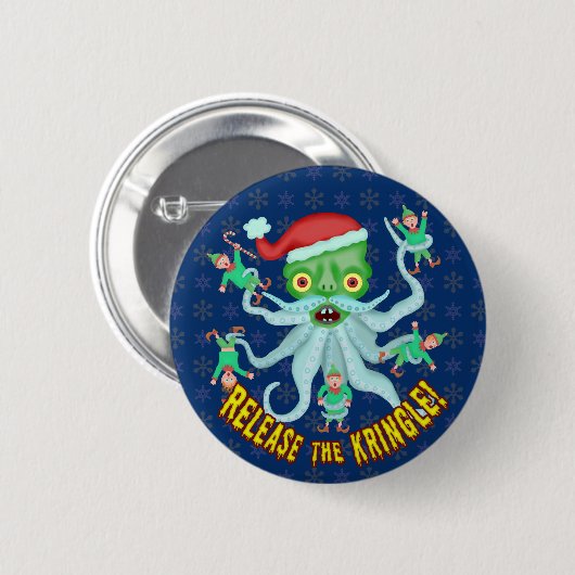 Lustige Weihnachtsfreigabe der Kringle Button (Vorne & Hinten)