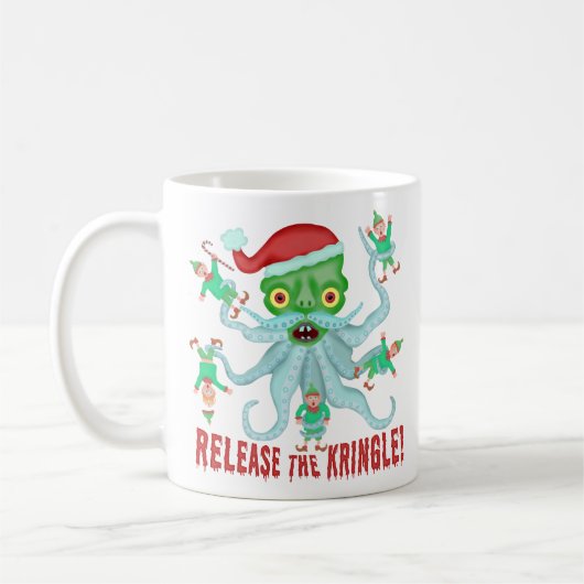 Lustige Weihnachtsfreigabe der Kringle Kaffeetasse (Links)