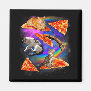 Lustige Weihnachtsgalaxie-Katze im Weltraum, Katze Magnet