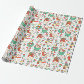 Lustige Weihnachtsgans Geschenkpapier (Ungerollt)
