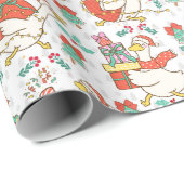 Lustige Weihnachtsgans Geschenkpapier (Rolleneckpunkt)