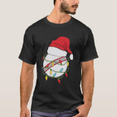 lustige Weihnachtsgeschenke Cricket Ball Weihnacht T-Shirt (Vorderseite)