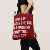 Lustige Weihnachtsgeschenke unter dem Baum Tasche (Von Nahem)