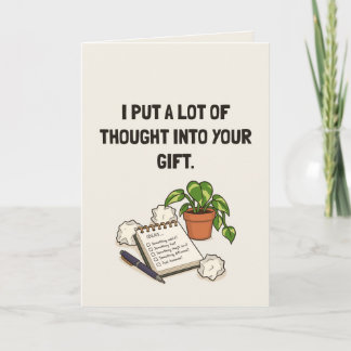 Lustige Weihnachtsgeschenkquittung Feiertagskarte Karte