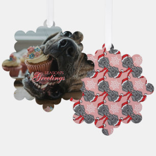 Lustige Weihnachtsgrüße Deutsche Dogge Ornament Karte