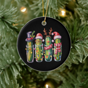 Lustige Weihnachtsgurke Dillgurken Feiertag Keramik Ornament