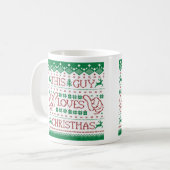 Lustige Weihnachtskaffee-Tasse Kaffeetasse (Vorderseite Links)