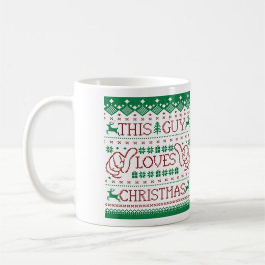 Lustige Weihnachtskaffee-Tasse Kaffeetasse (Links)