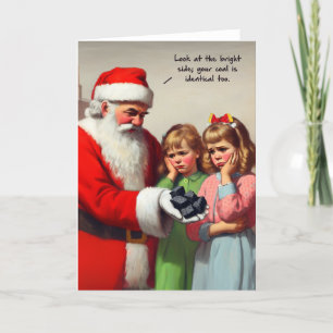 Lustige Weihnachtskarte - Auf der unartigen Liste Feiertagskarte