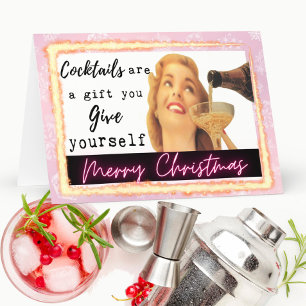 Lustige Weihnachtskarte beste Freundin "Beschenke Dankeskarte