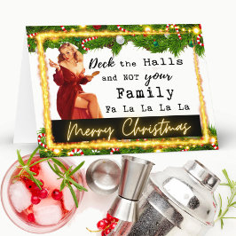 Lustige Weihnachtskarte beste Freundin "Deck The H Dankeskarte