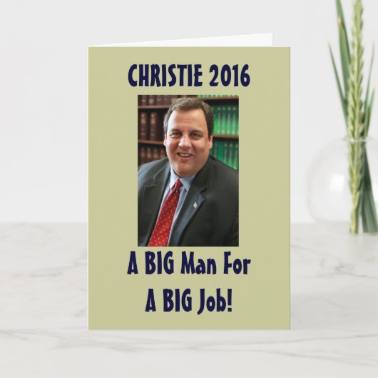 Lustige Weihnachtskarte Chris Christie 2016 Feiertagskarte (Vorderseite)
