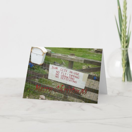 Lustige Weihnachtskarte Feiertagskarte (Vorderseite)