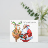 Lustige Weihnachtskarte Feiertagspostkarte (Stehend Vorderseite)