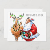 Lustige Weihnachtskarte Feiertagspostkarte (Vorne/Hinten)