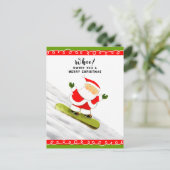Lustige Weihnachtskarte Feiertagspostkarte (Stehend Vorderseite)