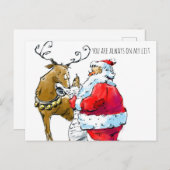 Lustige Weihnachtskarte Feiertagspostkarte (Vorne/Hinten)