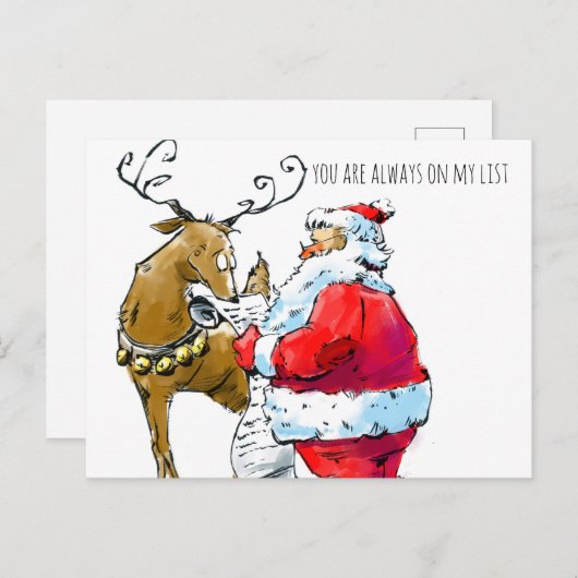 Lustige Weihnachtskarte Feiertagspostkarte (Vorne/Hinten)