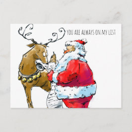 Lustige Weihnachtskarte Feiertagspostkarte