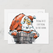 Lustige Weihnachtskarte Feiertagspostkarte (Vorne/Hinten)