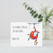 Lustige Weihnachtskarte Feiertagspostkarte (Stehend Vorderseite)