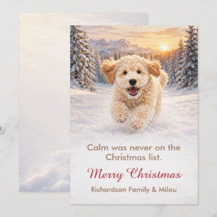 Lustige Weihnachtskarte für Hunde Süße Welpenfam Feiertagskarte
