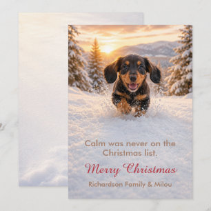 Lustige Weihnachtskarte für Hunde Süße Welpenfam Feiertagskarte