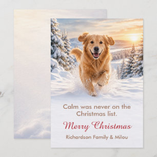 Lustige Weihnachtskarte für Hunde Süße Welpenfam Feiertagskarte