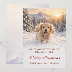 Lustige Weihnachtskarte für Hunde Süße Welpenfam Feiertagskarte