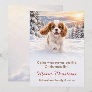 Lustige Weihnachtskarte für Hunde Süße Welpenfam Feiertagskarte
