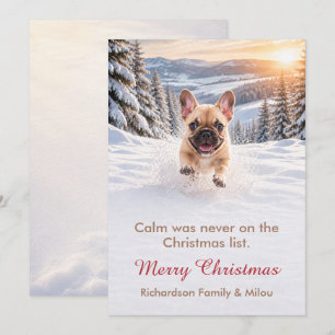 Lustige Weihnachtskarte für Hunde Süße Welpenfam Feiertagskarte