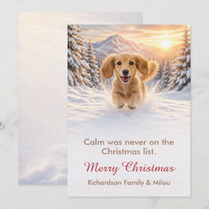 Lustige Weihnachtskarte für Hunde Süße Welpenfam Feiertagskarte