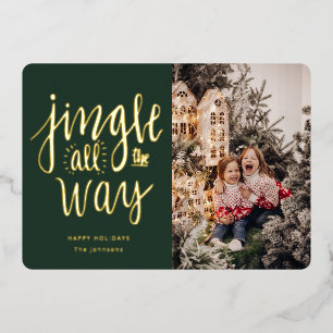 Lustige Weihnachtskarte Jingle All the Way Folien Feiertagskarte