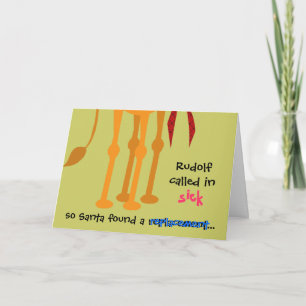 Lustige Weihnachtskarte - Kamel im Ren-Anzug Feiertagskarte