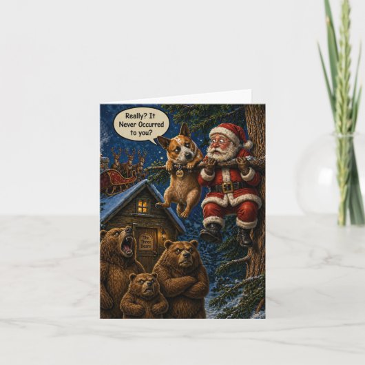 Lustige Weihnachtskarte Karte (Vorderseite)